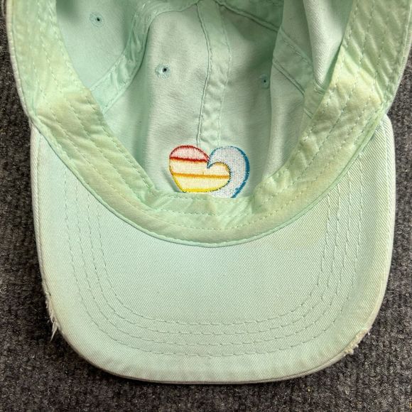 Life Is Good Big Heart Logo Cap Womens Adjustable Embroidered Green Hat - Picture 7 of 9